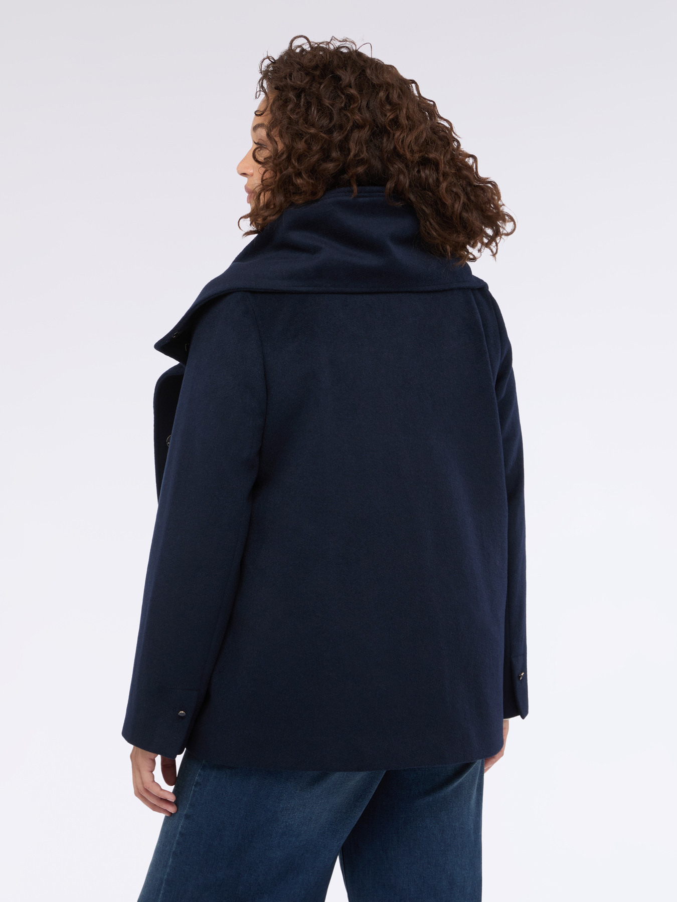 Chaqueta de mezcla de lana con capucha image number 1