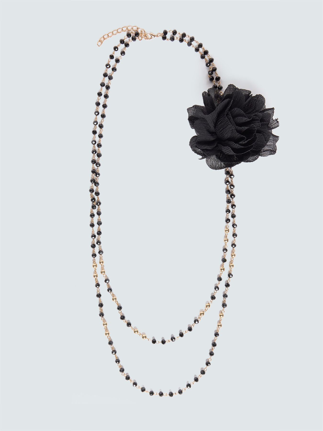 Collana con spilla fiore in tulle image number 0
