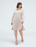 Power shirtdress in viscose satin image number 2