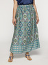 Long viscose skirt with ethnic print image number 2