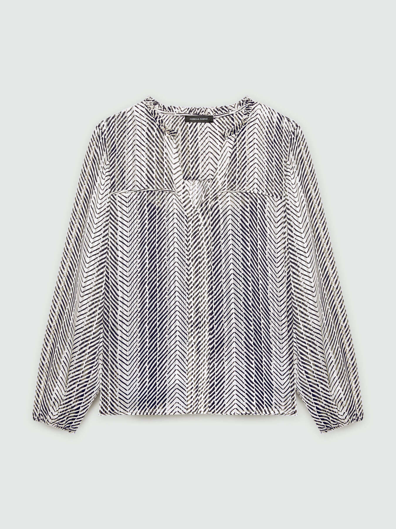 Printed lurex blouse image number 4
