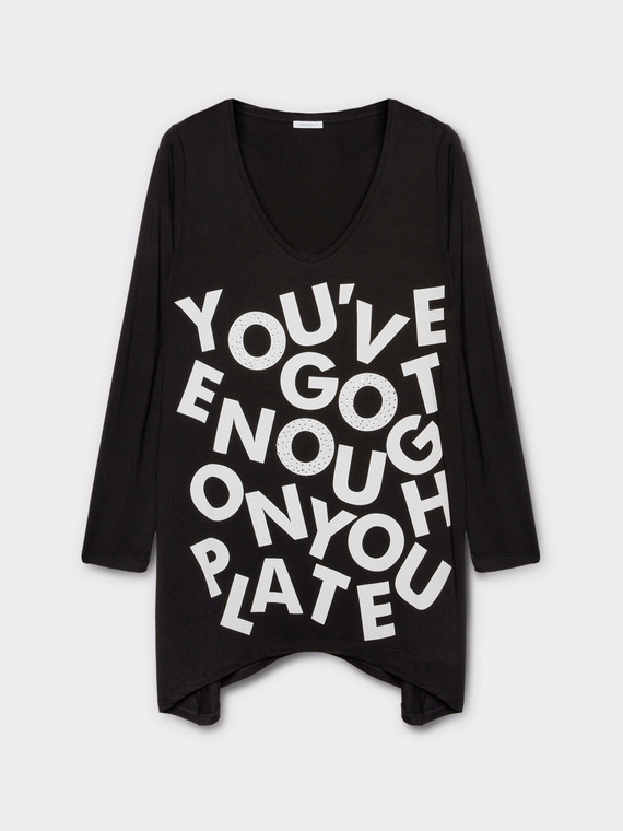 Oversized T-shirt with lettering