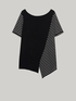Asymmetric T-shirt with stripes image number 3
