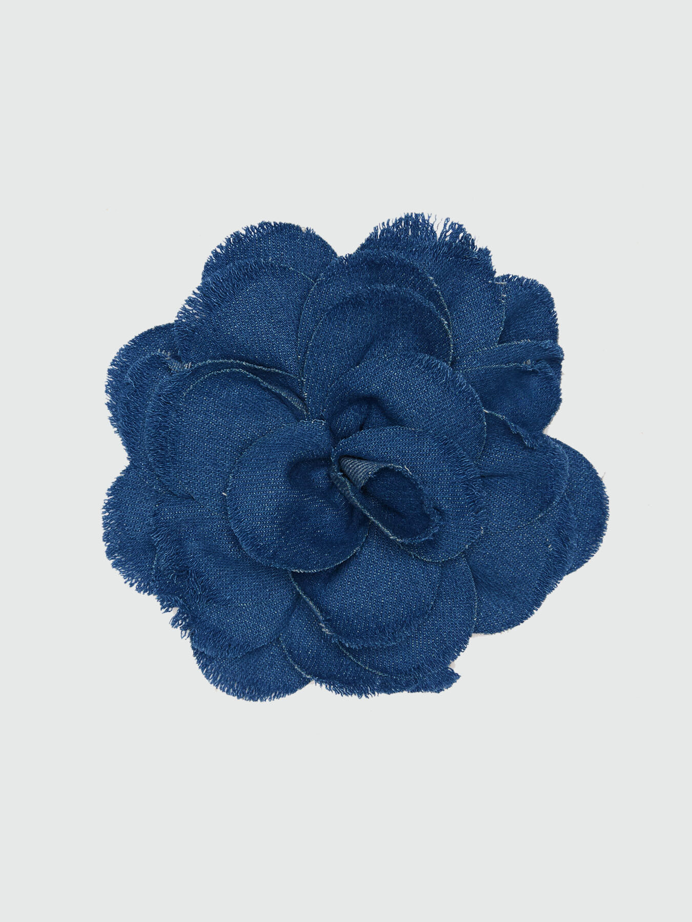 Denim flower brooch image number 1
