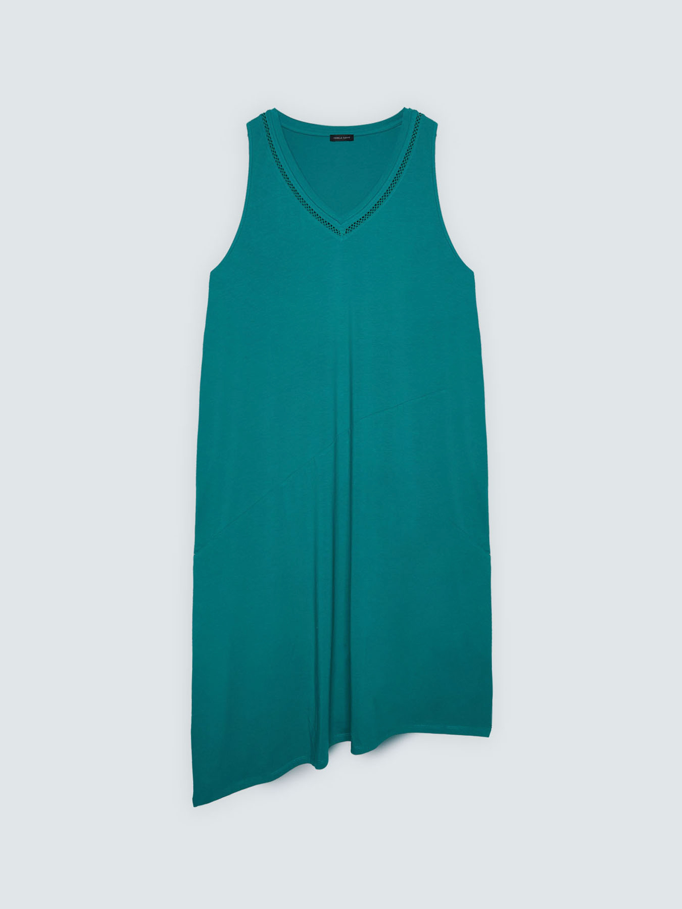 Midi dress with V-neck and cut-out detail image number 4