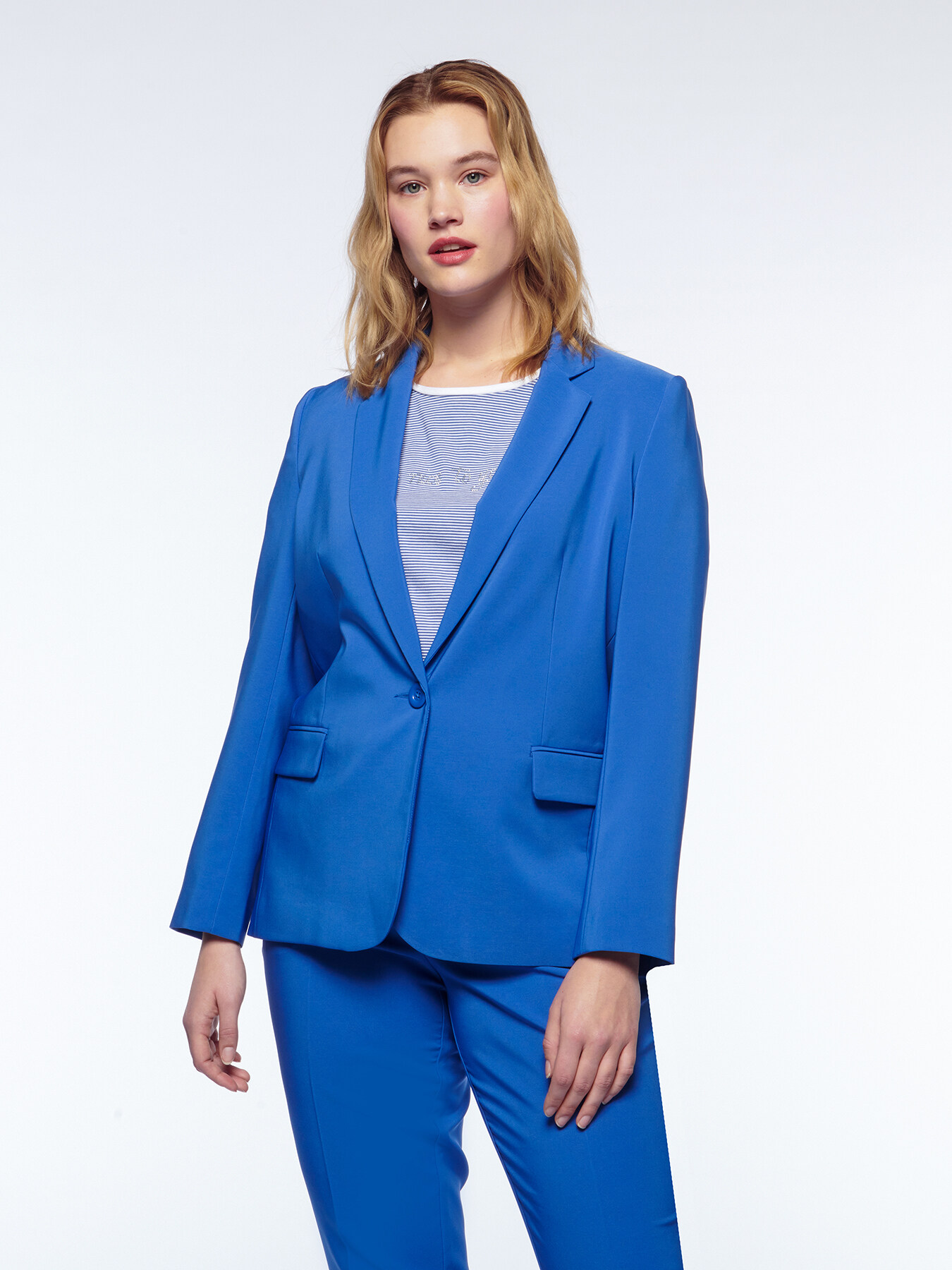 Blazer in tessuto stretch image number 0