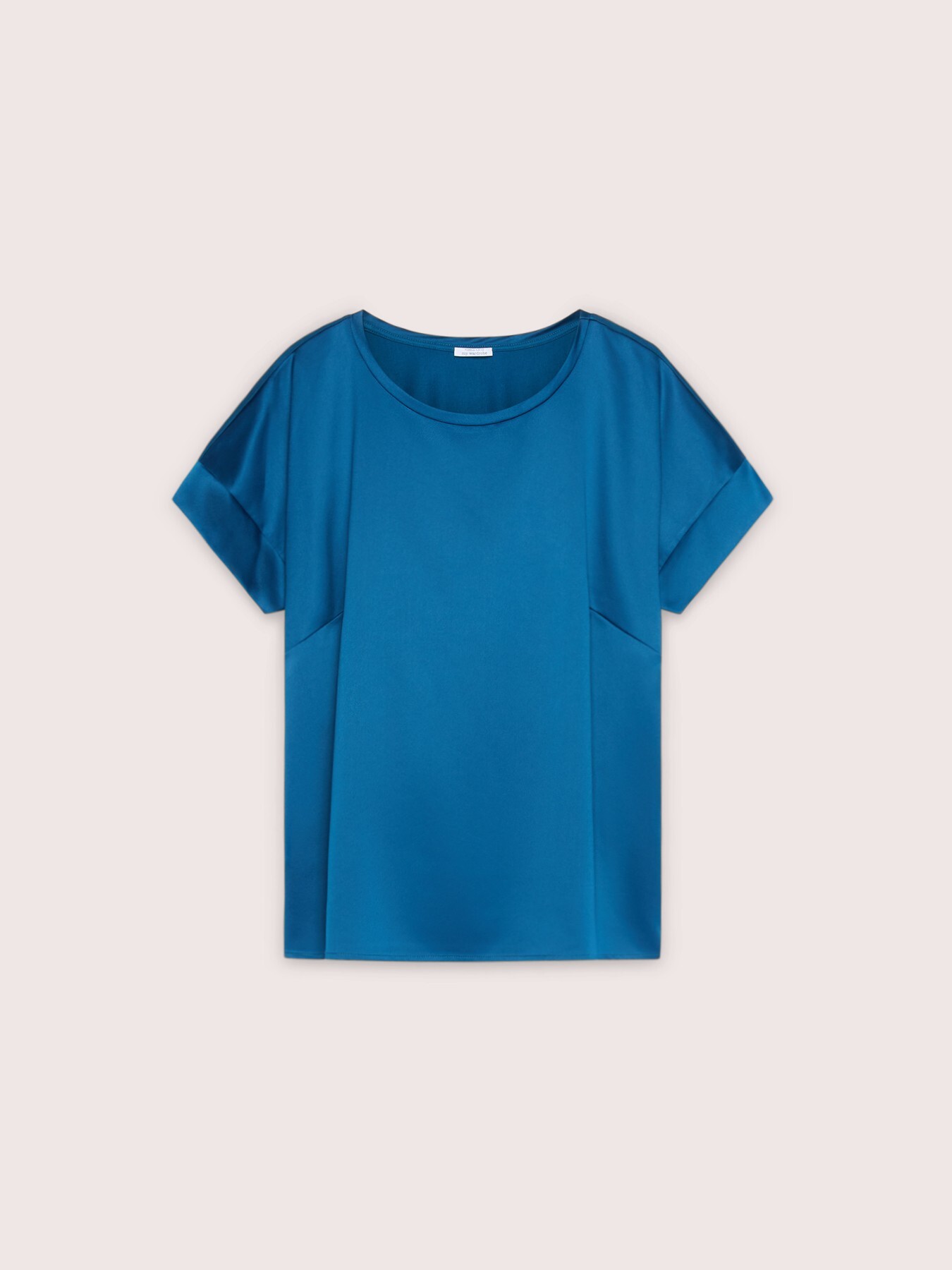 T-shirt bimati&egrave;re en satin et jersey image number 4