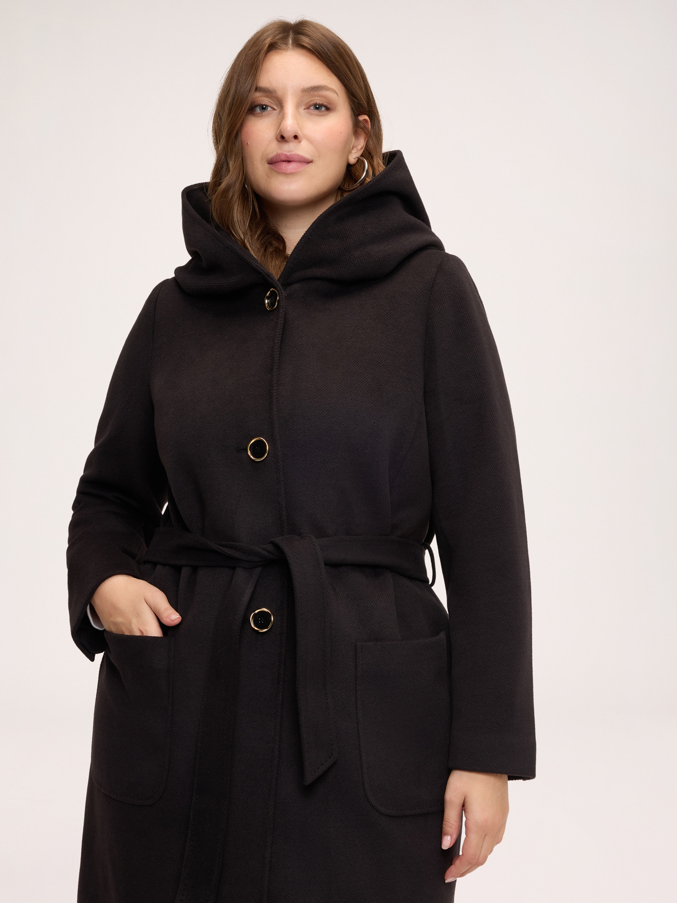 Long coat with hood image number 3