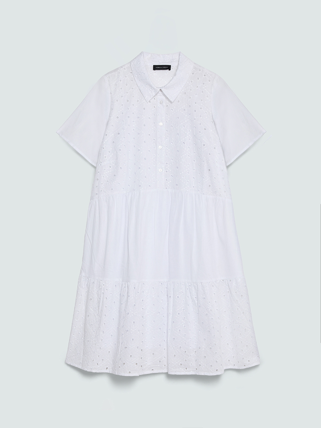 Smile ruffled dress in sangallo image number 4