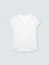 Two-material V-neck T-shirt image number 4