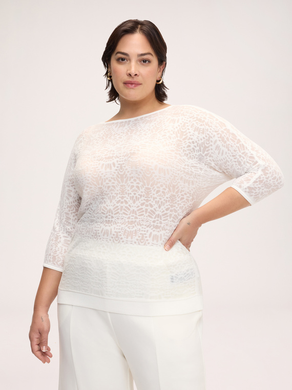 Maglia con motivo pizzo