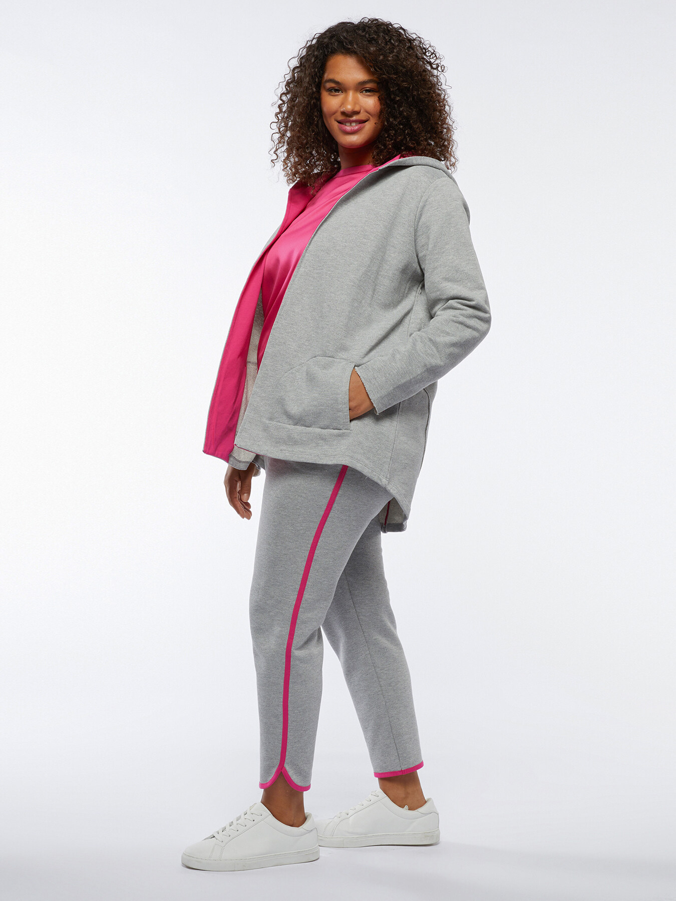 Felpa con parti a contrasto image number 0