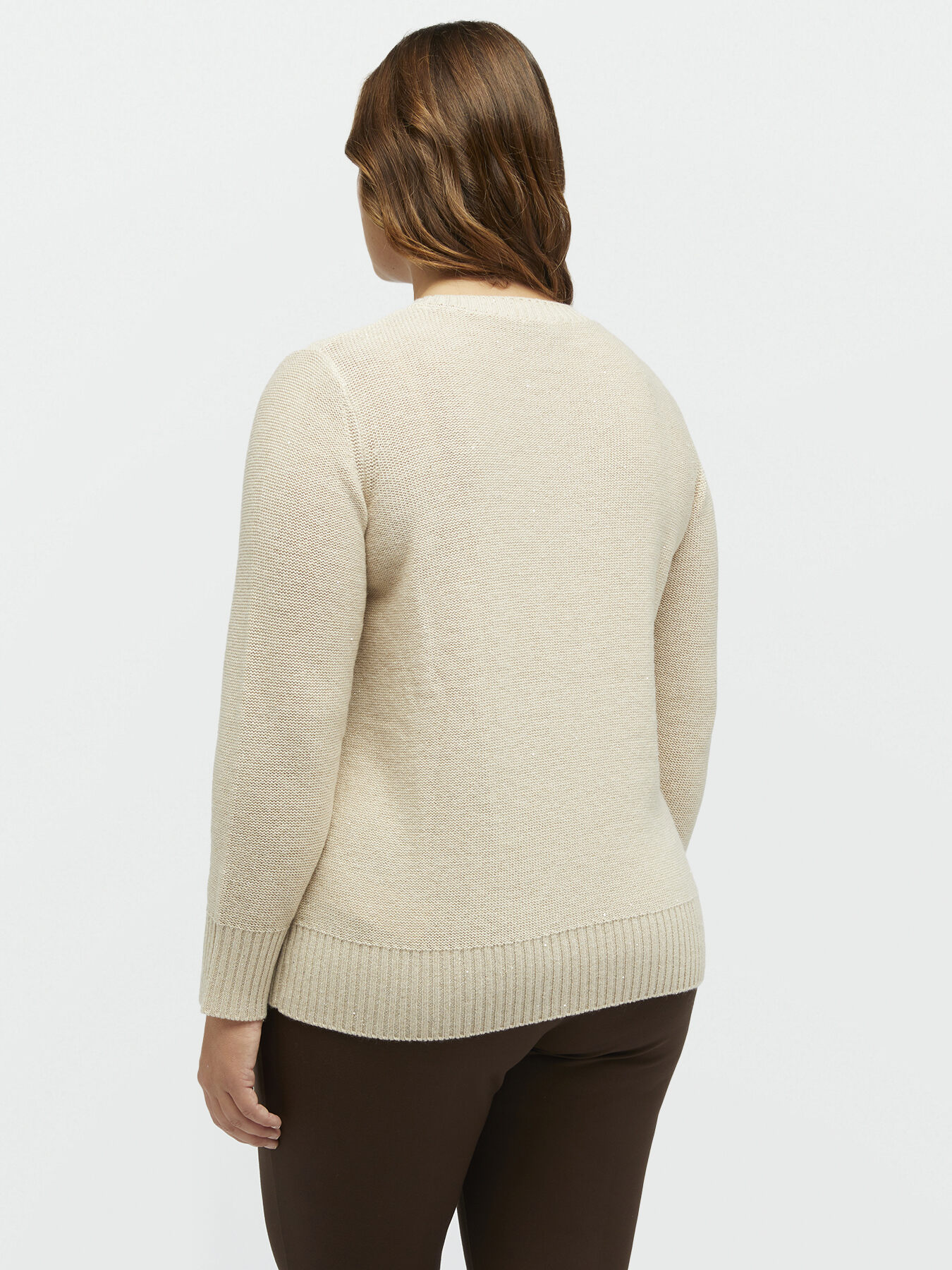 Pull avec losanges et micro-paillettes image number 2