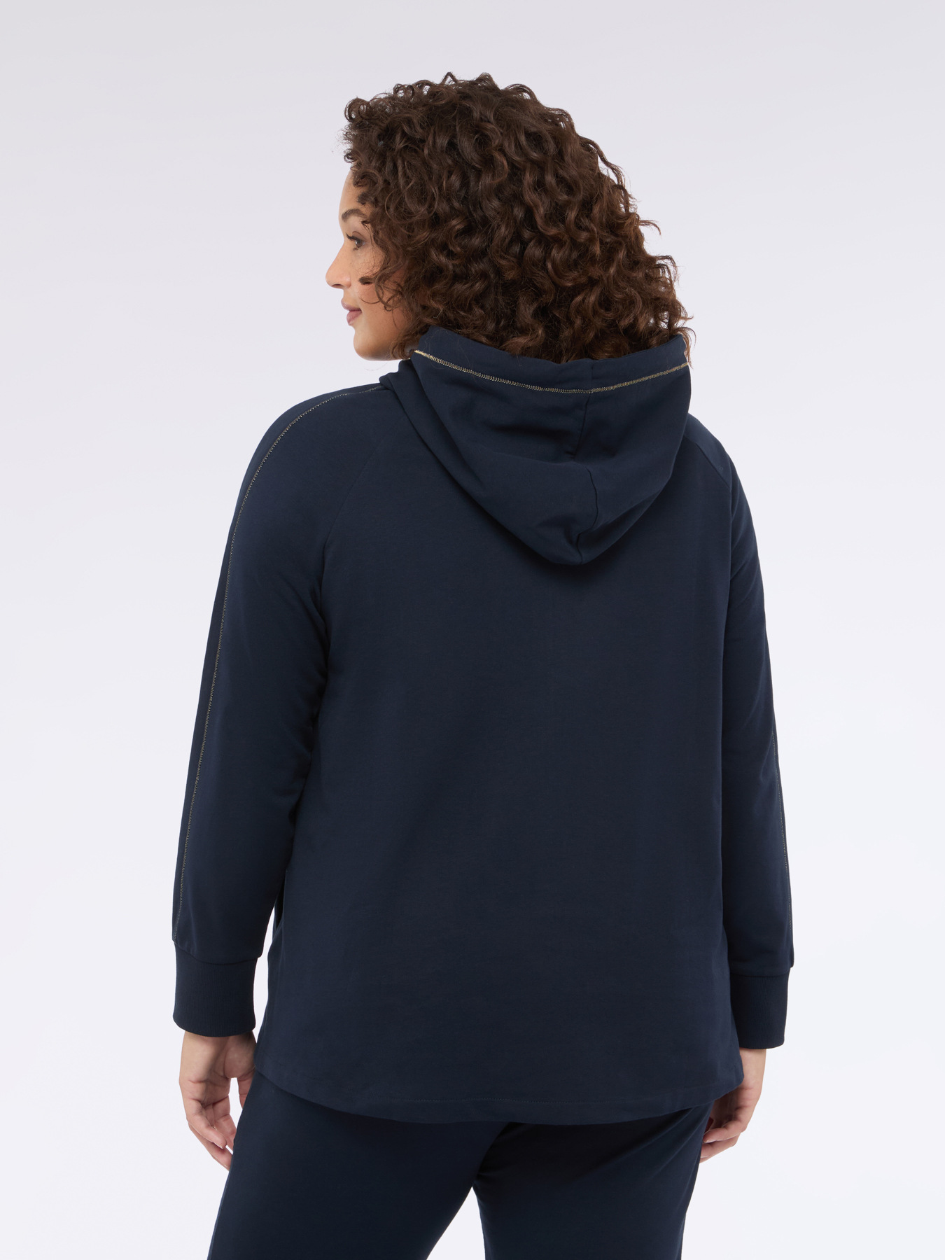 Hooded zip-up sweatshirt image number 1