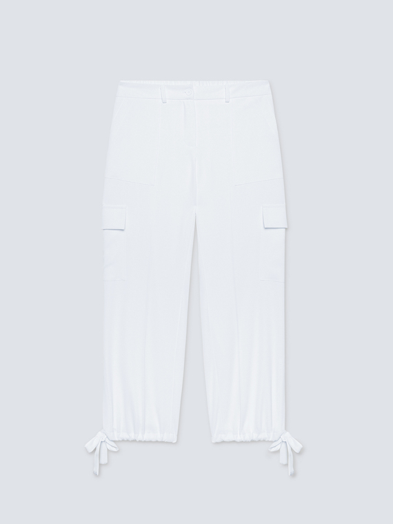 Pantaloni cargo bianchi