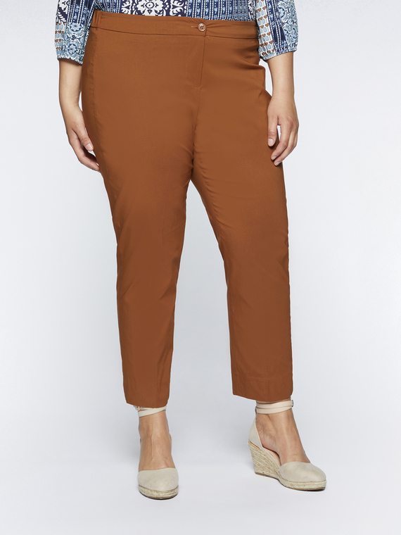 Fiorella Rubino - Pantaloni modello New York Donna, Marrone Taglia: XL (60-62 IT)