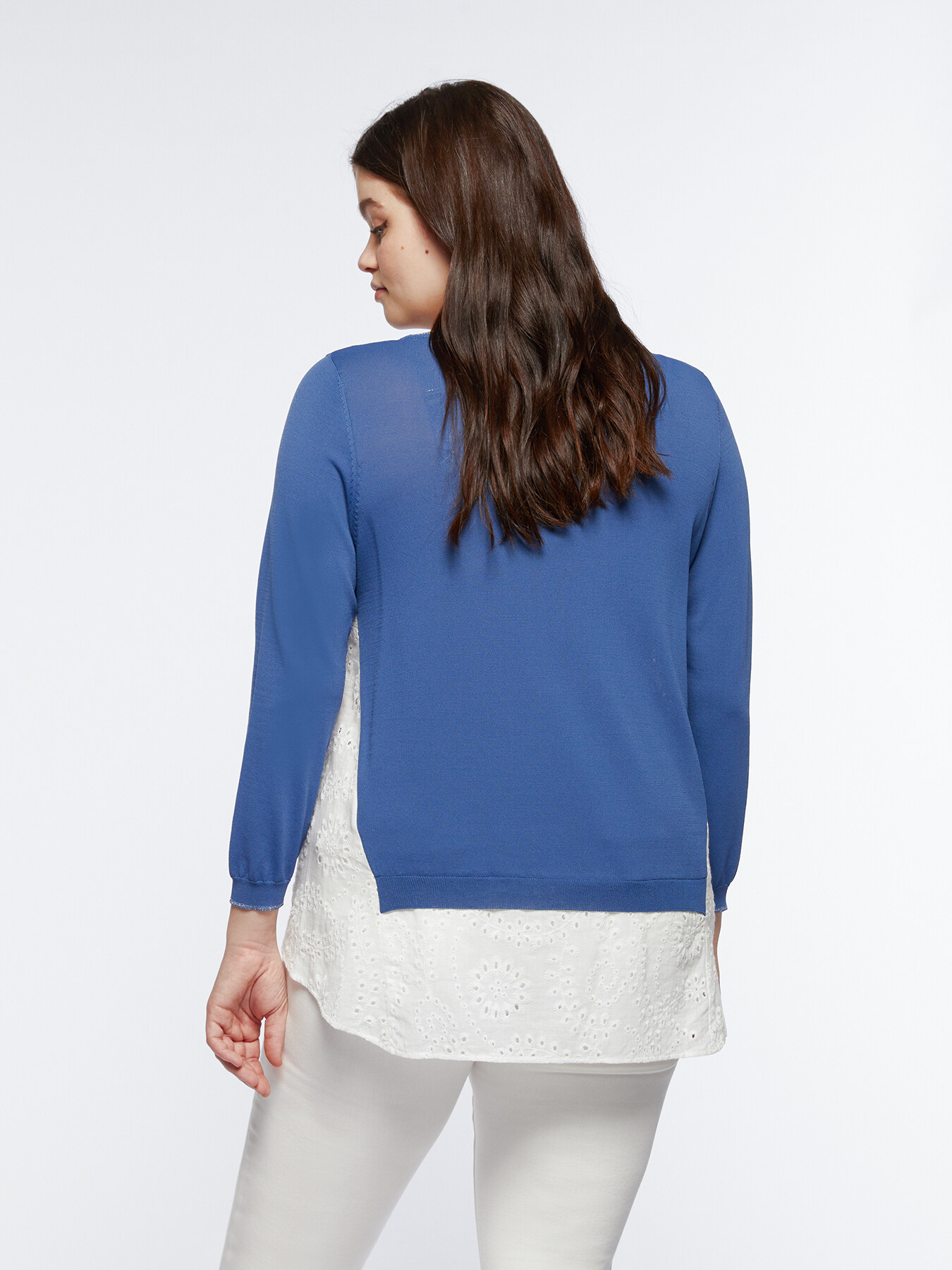 Maglia con inserti in sangallo image number 1