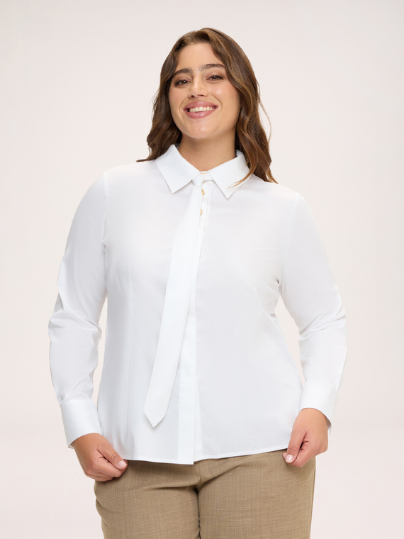 Shirt with removable tie