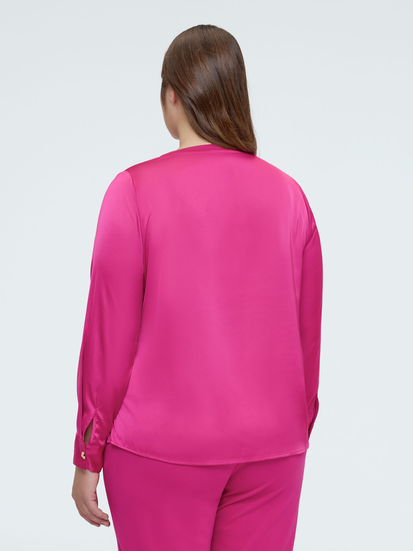 Bluse aus Satin mit herzf&ouml;rmigen Kn&ouml;pfen image number 1