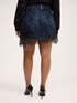 Denim mini skirt with lace image number 1