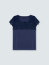 T-shirt en jersey avec insert en dentelle image number 4