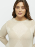 Pull avec losanges et micro-paillettes image number 0