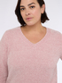 V-neck chenille sweater image number 3