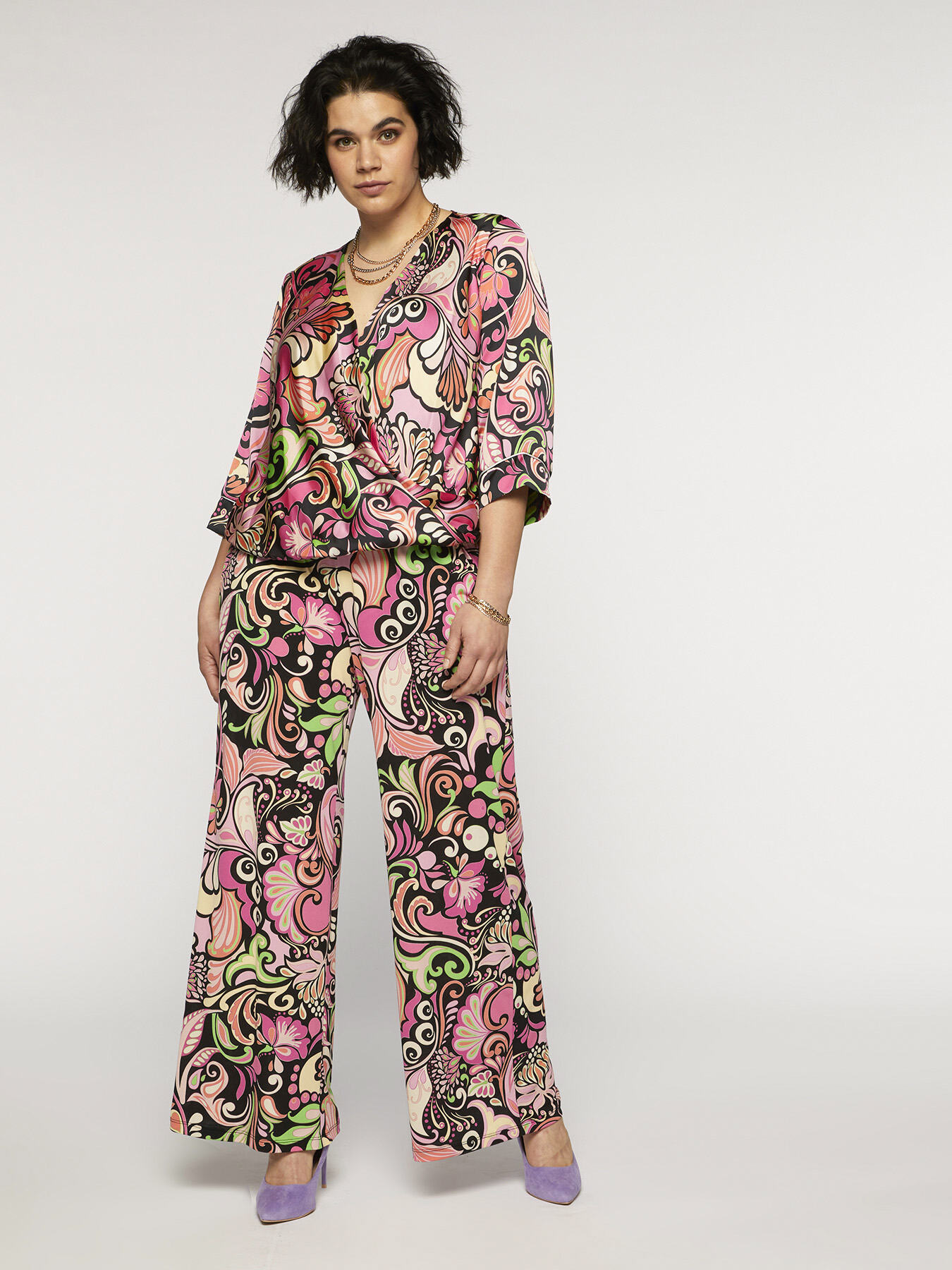Printed jersey trousers image number 2