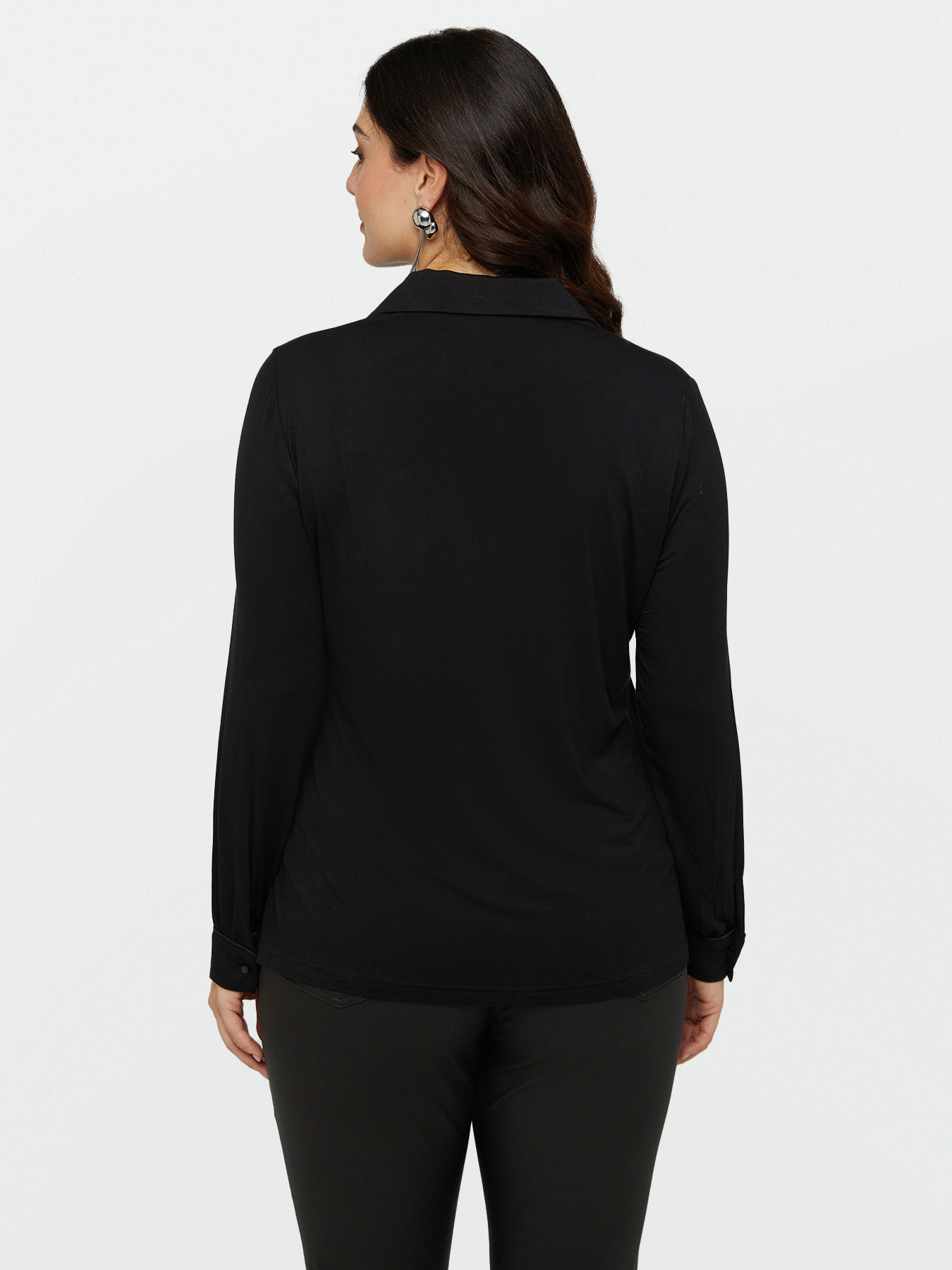 Jersey-Hemdbluse image number 1