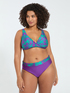 Bikini with tropical print and waist band image number 0