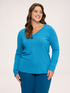 V-Ausschnitt-Pullover aus Viskose-Mix image number 0