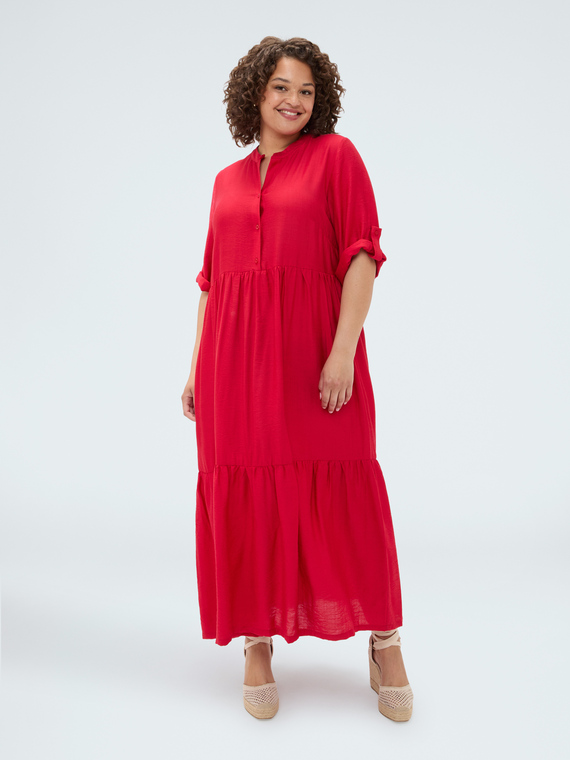 Power shirtdress in viscose blend