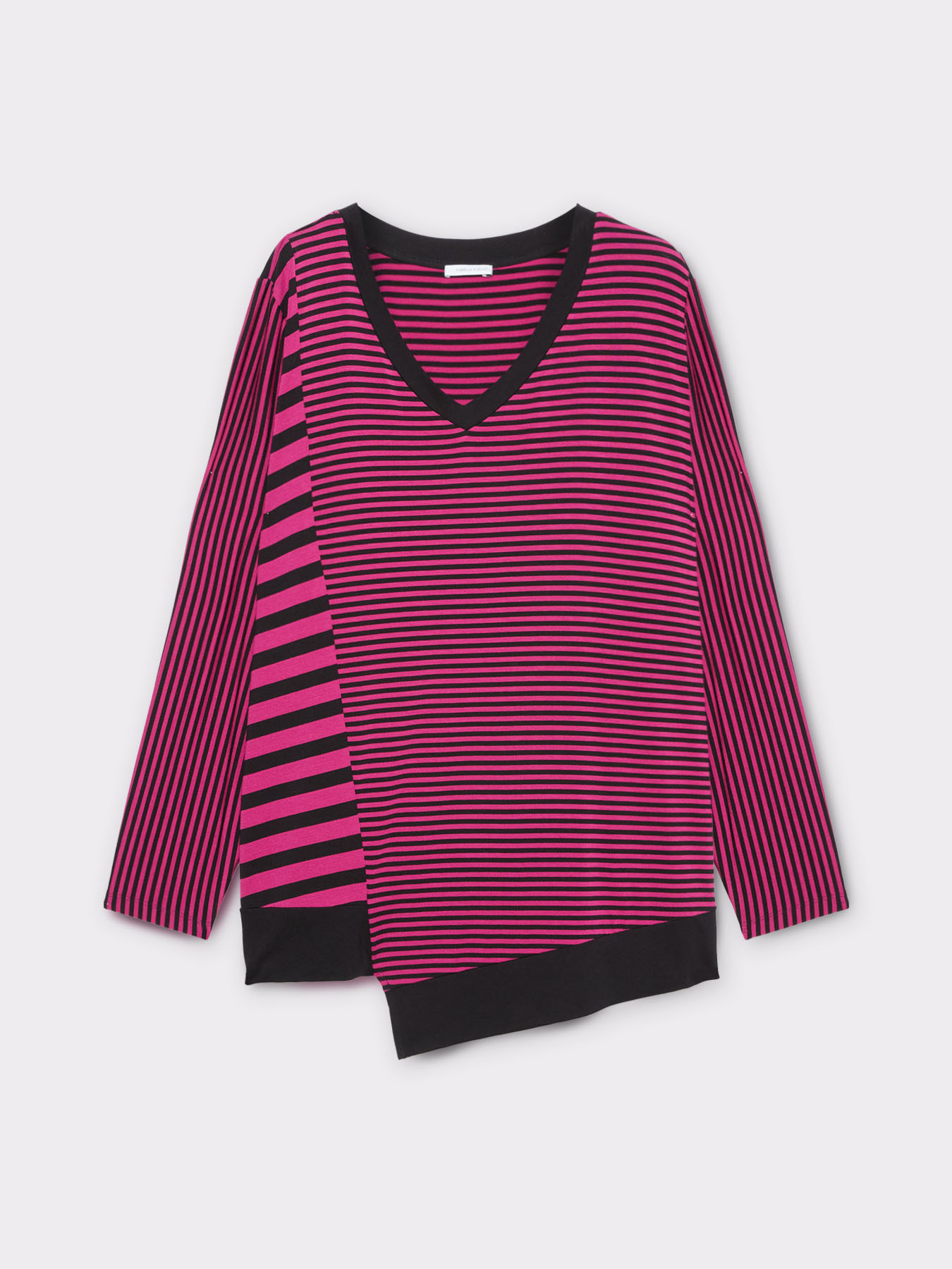 T-Shirt mit Streifen-Mix image number 3