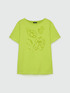 T-shirt avec broderie &agrave; fleurs image number 4
