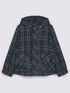 Checkered jacquard jacket with hood image number 4