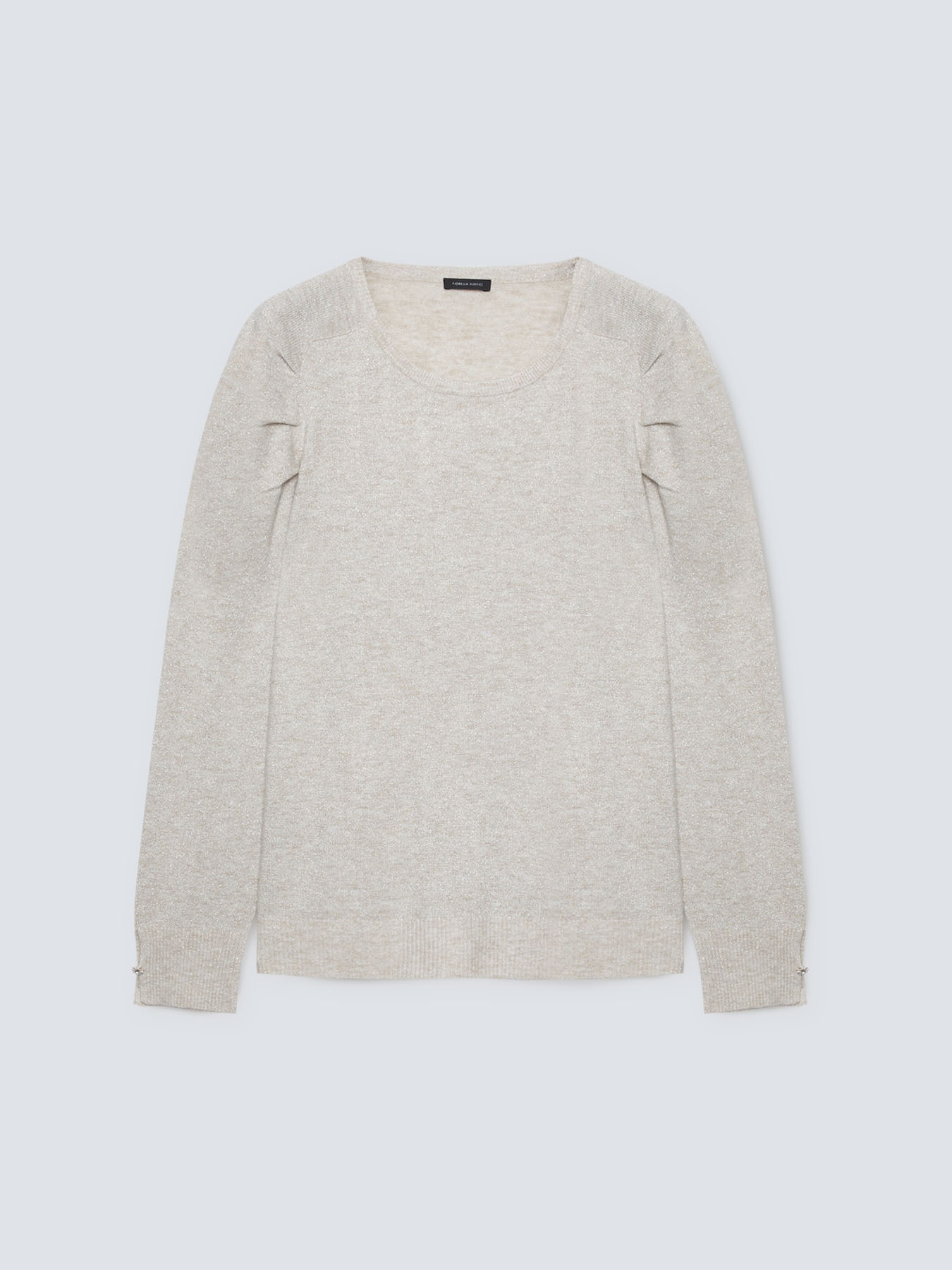 Lurex sweater with small pleats image number 3