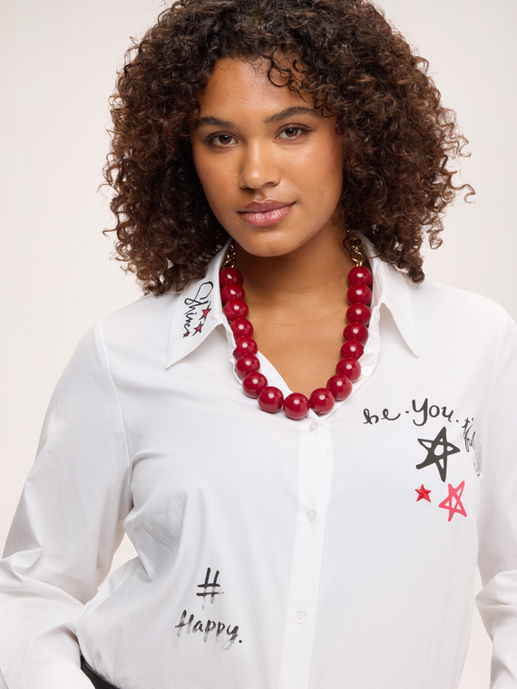 Necklace with maxi pearls