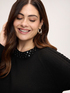Wool-blend sweater with rhinestone embellishments image number 3