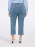 Kick flare jeans with faded rhinestone effect image number 1