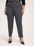 Carrot Fit Trousers in Melange Fabric image number 0