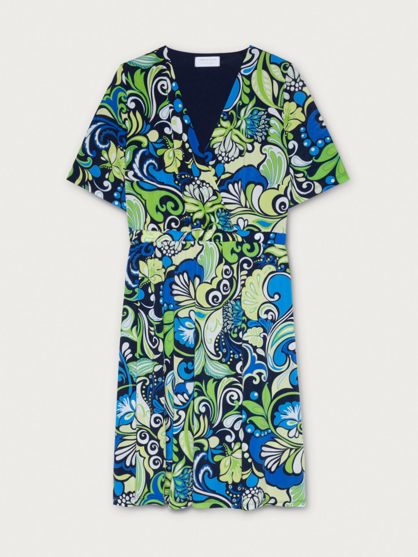 Robe imprim&eacute;e avec motif cache-c&oelig;ur sur le devant image number 3