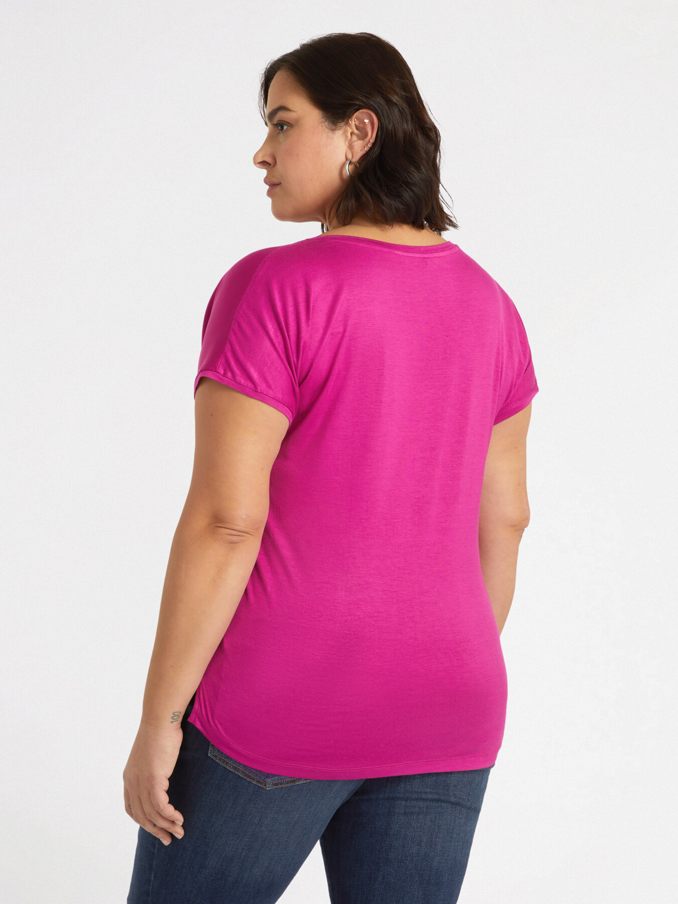 T-shirt in raso e jersey image number 1