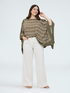 Viscose satin blouse with print image number 2
