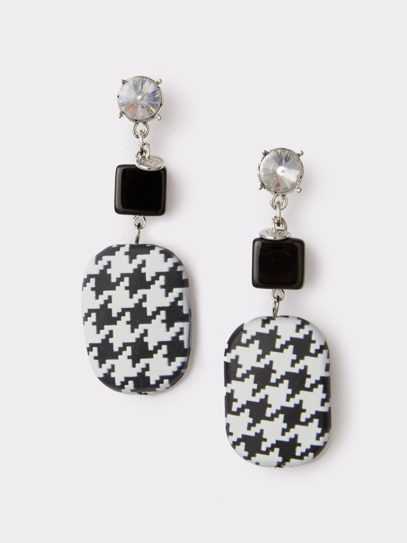 Boucles d&rsquo;oreilles pendantes pied de poule image number 0