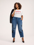 T-shirt Happy! in cotone image number 2