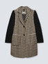 Houndstooth coat with knit sleeves image number 4