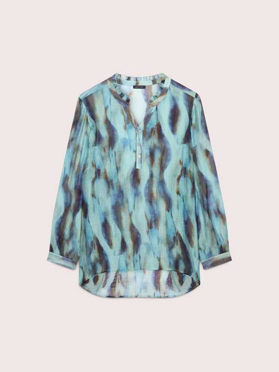 Crepon blouse with all-over print