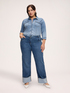 Straight jeans with maxi turn-up and double pocket image number 2