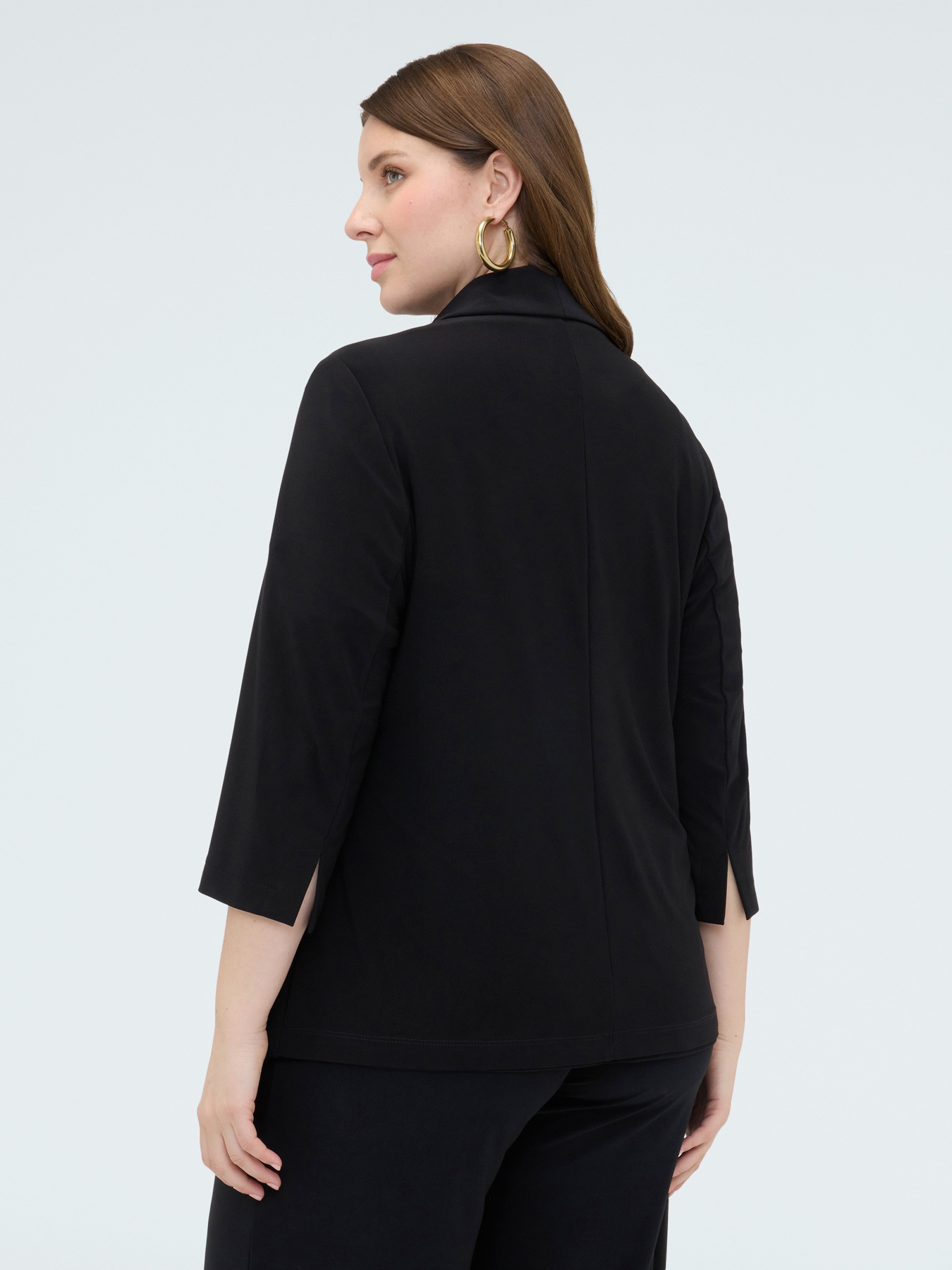 Blazer in jersey con maniche a tre quarti image number 2