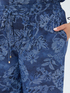 Pantalon cropped en chambray imprim&eacute; image number 3